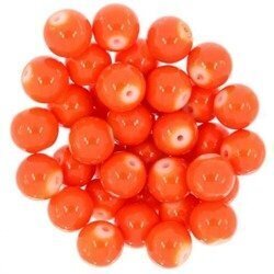 Koraliki Szklane Powlekane Smooth orange 10mm