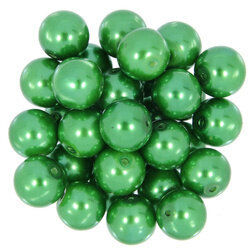 Koraliki kula paciorki szklane perła perełki zielony trawa 14mm