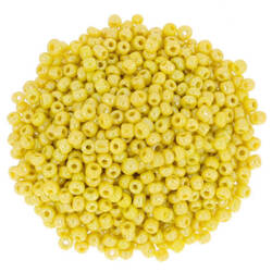 Koraliki paciorki szklane drobne seed beads do beadingu sutaszu 2mm żółty