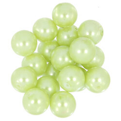 Koraliki szklane perła perełki zielony jasny 14mm