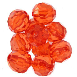 Kryształki Szlifowane Fasetowane Koraliki Akrylowe czerwony 16mm