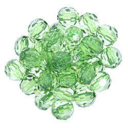 Kryształki Szlifowane Fasetowane Koraliki Akrylowe  zielony ciemny 10mm