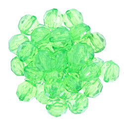 Kryształki Szlifowane Fasetowane Koraliki Akrylowe  zielony jasny 10mm