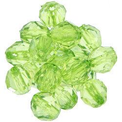 Kryształki Szlifowane Fasetowane Koraliki Akrylowe zielony jasny 12mm