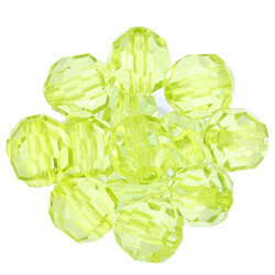 Kryształki Szlifowane Fasetowane Koraliki Akrylowe zielony jasny 14mm