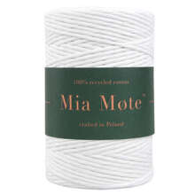 Mia Mote™ Classic Line Sznurek bawełniany skręcany do makramy 2mm chalk