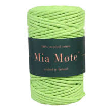 Mia Mote™ Classic Line Sznurek bawełniany skręcany do makramy 3mm lime quartz