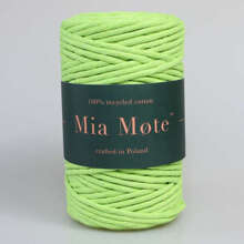 Mia Mote™ Classic Line Sznurek bawełniany skręcany do makramy 3mm lime quartz