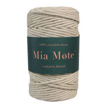 Mia Mote™ Classic Line Sznurek bawełniany skręcany do makramy 3mm moonstone