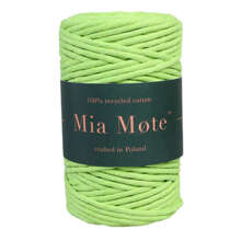 Mia Mote™ Classic Line Sznurek bawełniany skręcany do makramy 5mm lime quartz