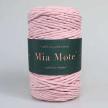 Mia Mote™ Classic Line Sznurek bawełniany skręcany do makramy pink pearl