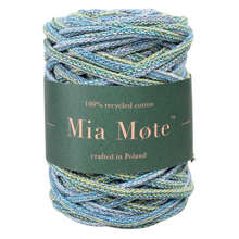 Mia Mote™ Extra Lush Line Sznurek bawełniany pleciony do maramy 7mm striped blue