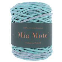 Mia Mote™ Thinny Line sznurek bawełniany 3mm miraże ombre szary miętowy