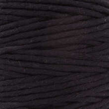 Sznurek bawełniany skręcany do makramy eco 7mm czarny shungite