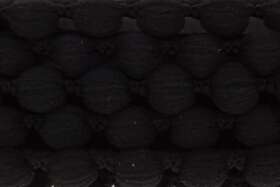 Taśma dekoracyjna z pomponami wypustkami czarny 15mm