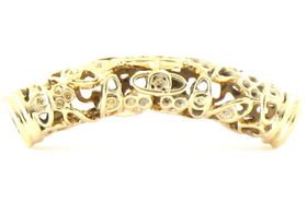 Tunel Ozdobny do Rzemienia Shamballa Kc Gold 48x18mm 10szt